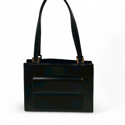Saint Laurent Hand Bag Tote Purse Logo Leather Authentic