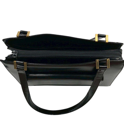 Saint Laurent Hand Bag Tote Purse Logo Leather Authentic