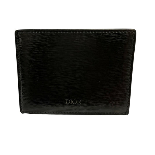 Christian Dior Card Case Holder Wallet Compact Purse Black Authentic