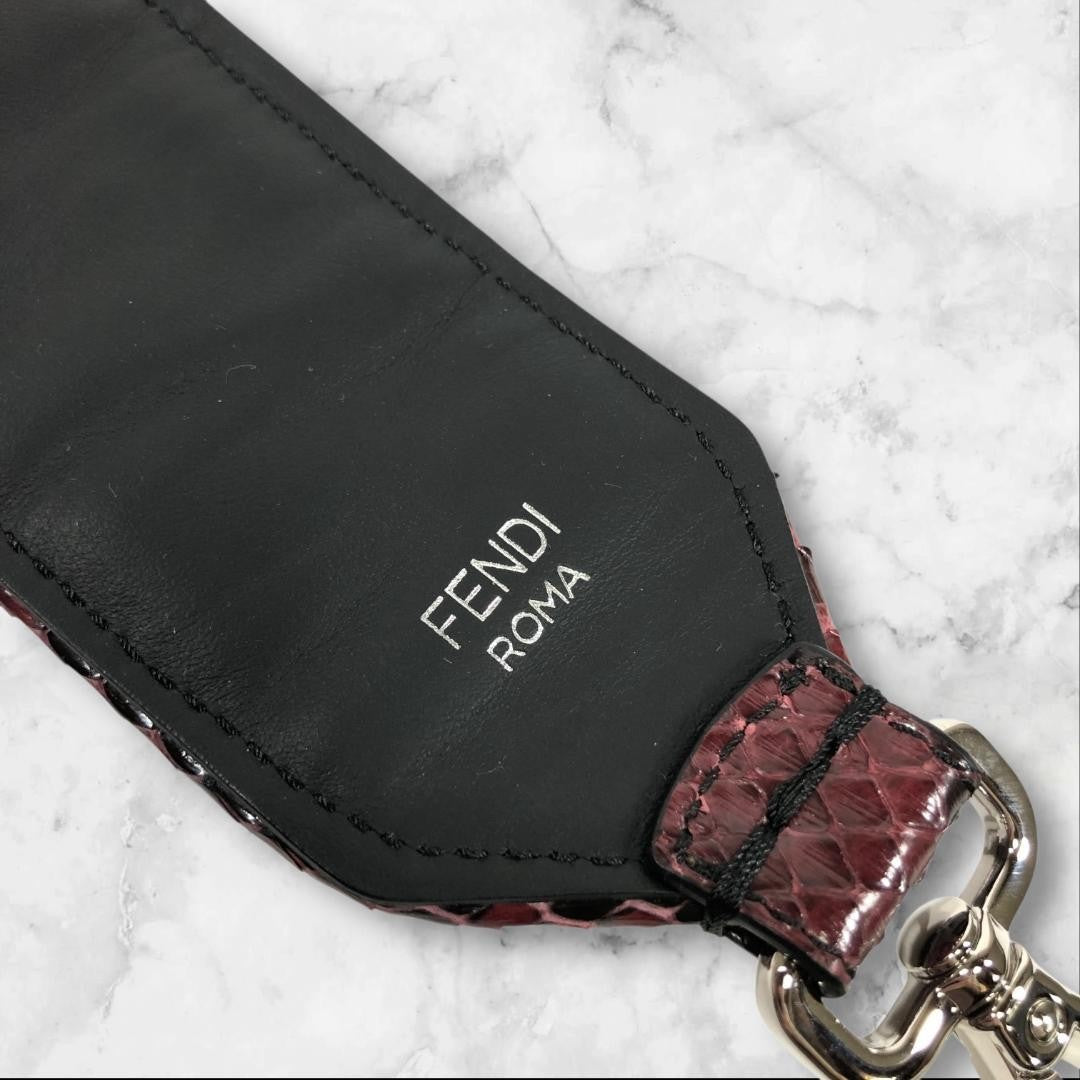 FENDI Shoulder Strap Belt FF Zucca Multicolor Authentic