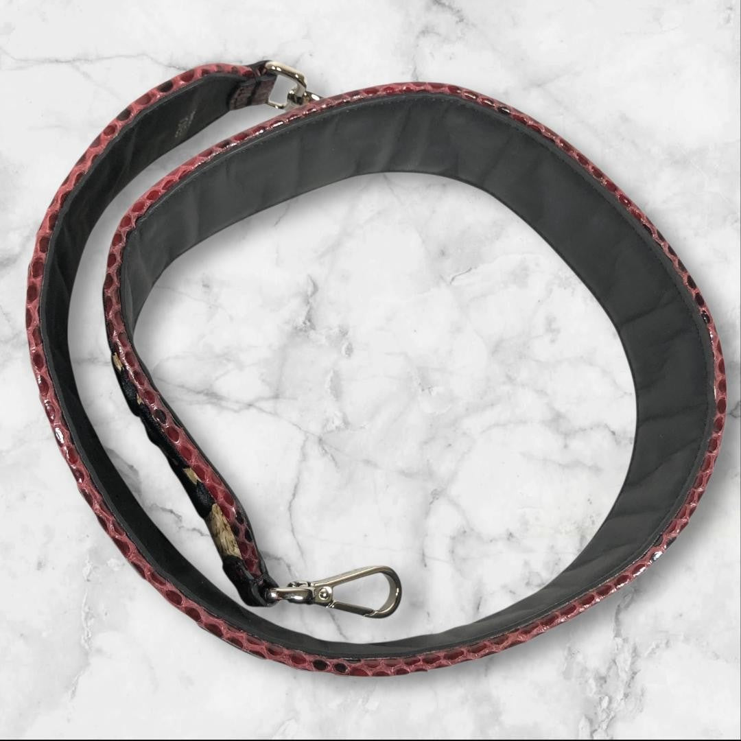 FENDI Shoulder Strap Belt FF Zucca Multicolor Authentic