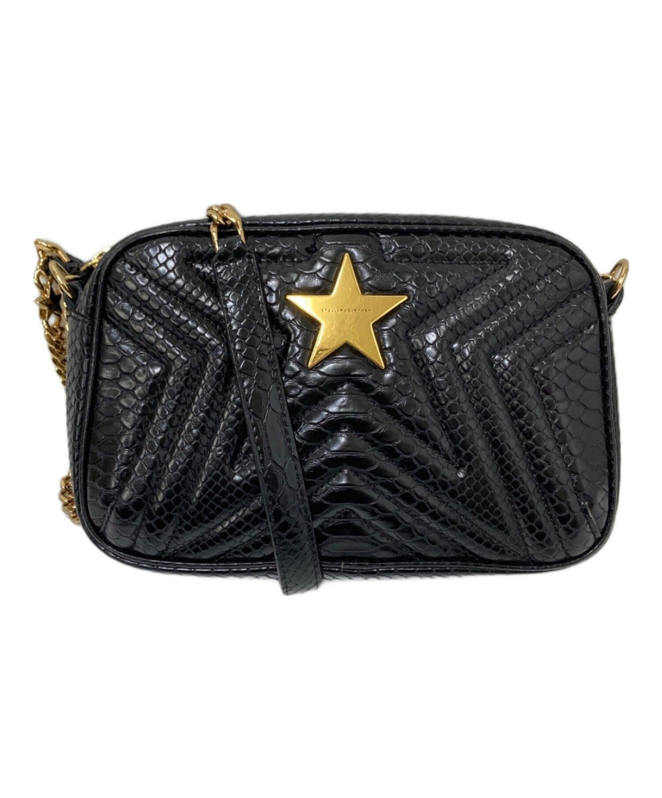 Stella McCartney Shoulder Bag Purse Star Black Authentic