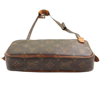 Louis Vuitton Shoulder Bag Purse Monogram M51828 PVC Leather Brown Beige