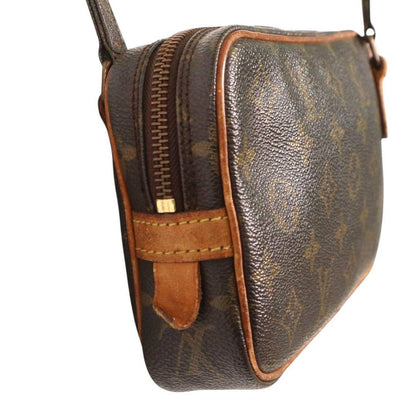 Louis Vuitton Shoulder Bag Purse Monogram M51828 PVC Leather Brown Beige