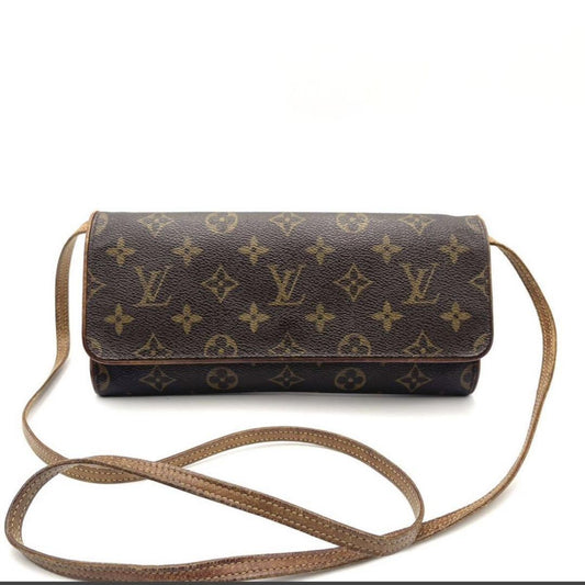 Louis Vuitton Shoulder Bag Purse Monogram M51852 PVC Leather Brown Authentic