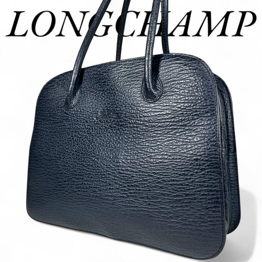 Longchamp Hand Bag Tote Purse Leather Authentic
