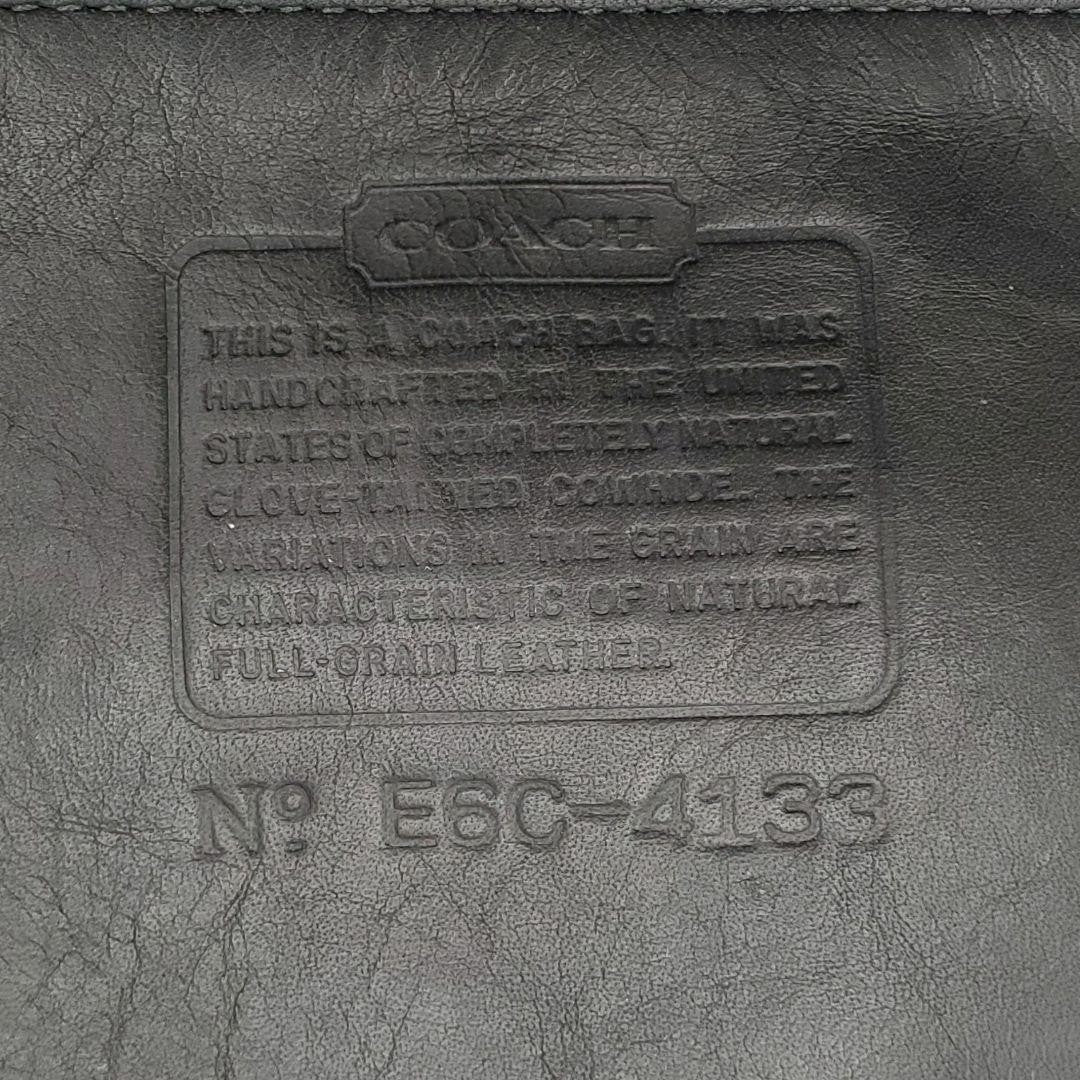 COACH Hand Bag Tote Purse Old 4133 Leather Black Authentic