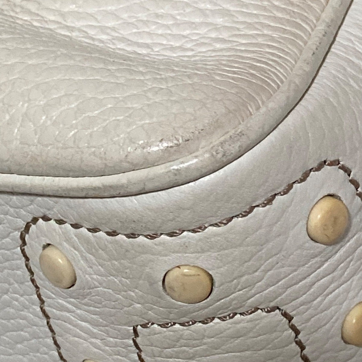 TOD'S Hand Bag Tote Purse LeatherWhite Authentic
