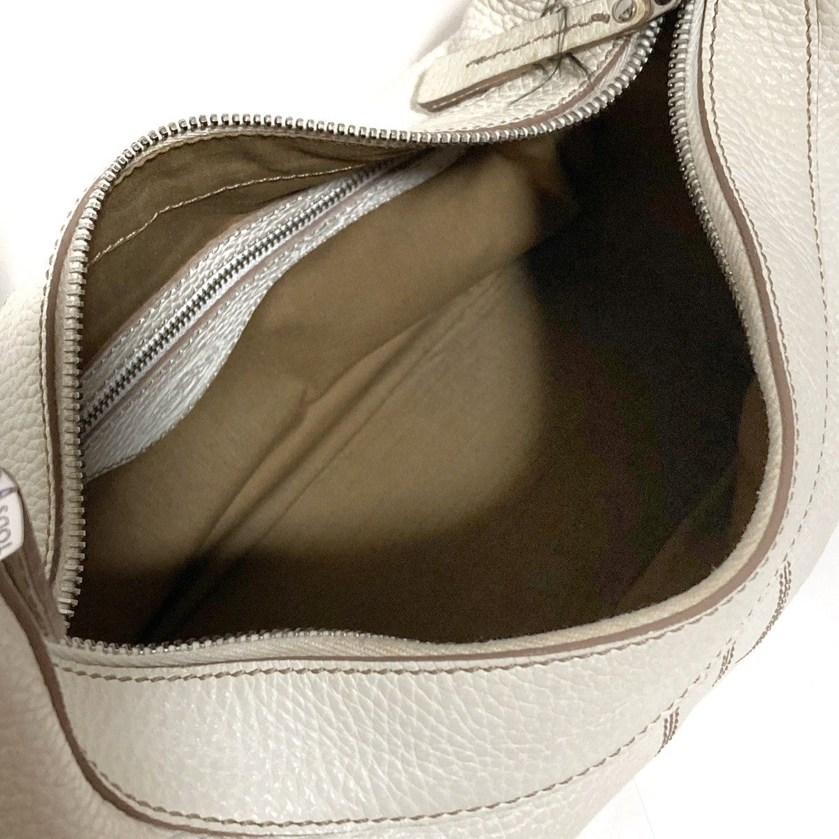TOD'S Hand Bag Tote Purse LeatherWhite Authentic