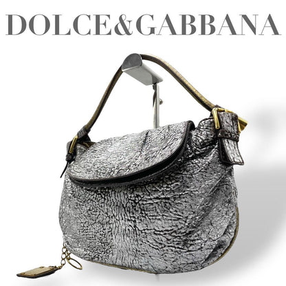 Dolce & Gabbana Shoulder Bag Purse Silver Authentic