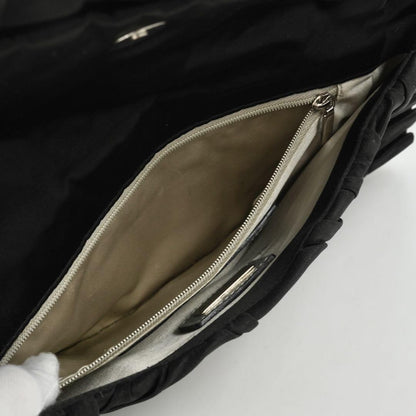 Dolce & Gabbana Clutch Bag Second Bag Leather Nylon Black Authentic