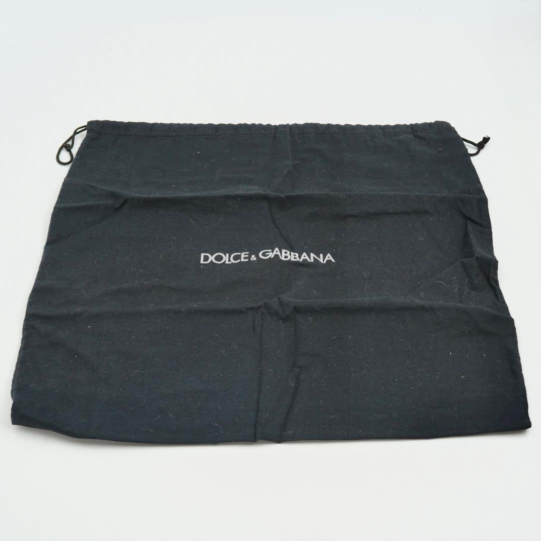 Dolce & Gabbana Clutch Bag Second Bag Leather Nylon Black Authentic