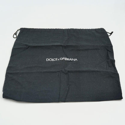 Dolce & Gabbana Clutch Bag Second Bag Leather Nylon Black Authentic