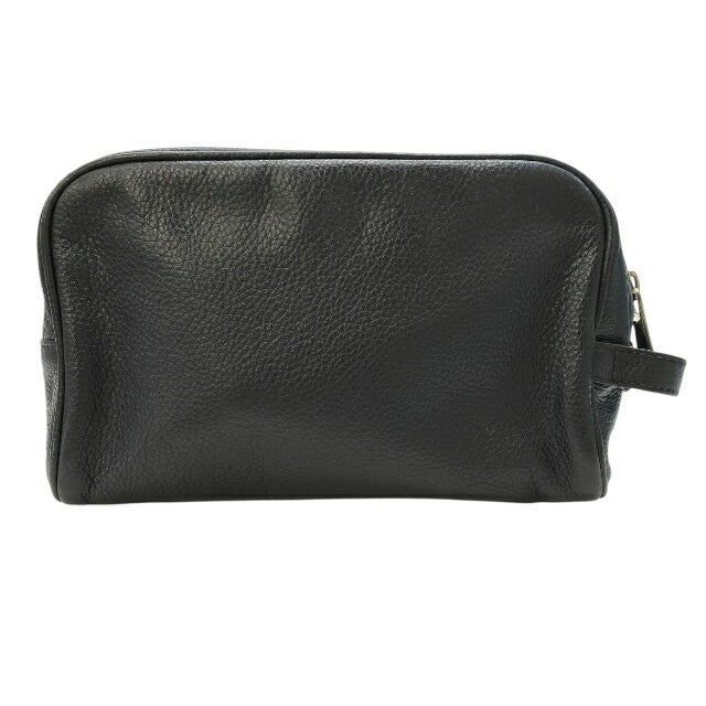 Dolce & Gabbana Clutch Bag Second Bag Leather Black Authentic