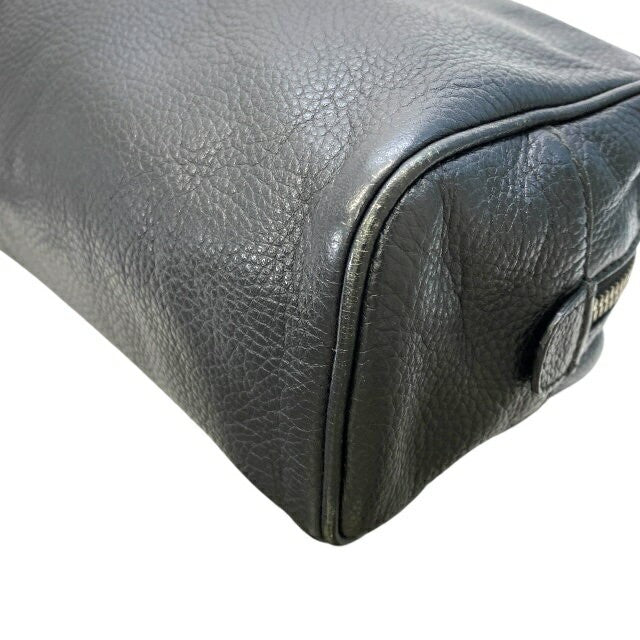 Dolce & Gabbana Clutch Bag Second Bag Leather Black Authentic