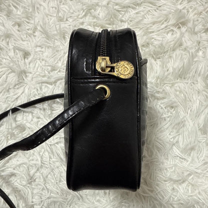 Valentino Mini Shoulder Bag Purse V Logo Leather Black Authentic