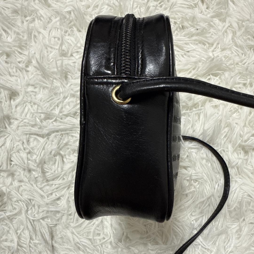 Valentino Mini Shoulder Bag Purse V Logo Leather Black Authentic
