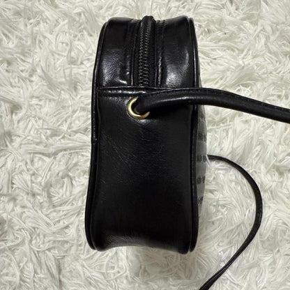 Valentino Mini Shoulder Bag Purse V Logo Leather Black Authentic