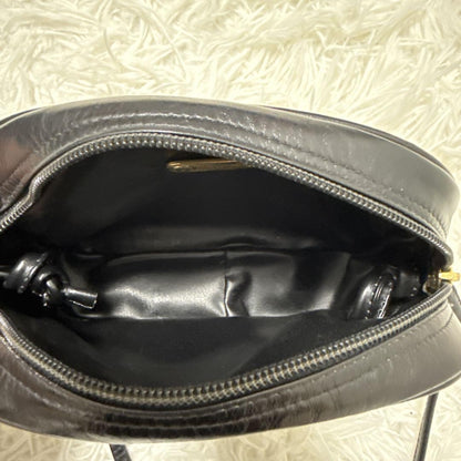 Valentino Mini Shoulder Bag Purse V Logo Leather Black Authentic