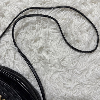 Valentino Mini Shoulder Bag Purse V Logo Leather Black Authentic