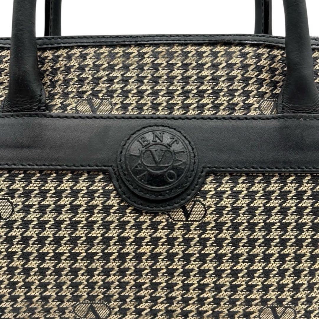 Valentino Garavani Shoulder Bag Mini Boston Canvas Leather Beige Brown Black
