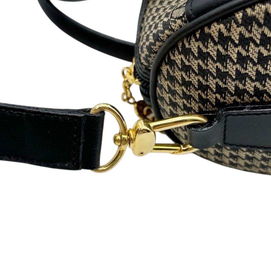 Valentino Garavani Shoulder Bag Mini Boston Canvas Leather Beige Brown Black