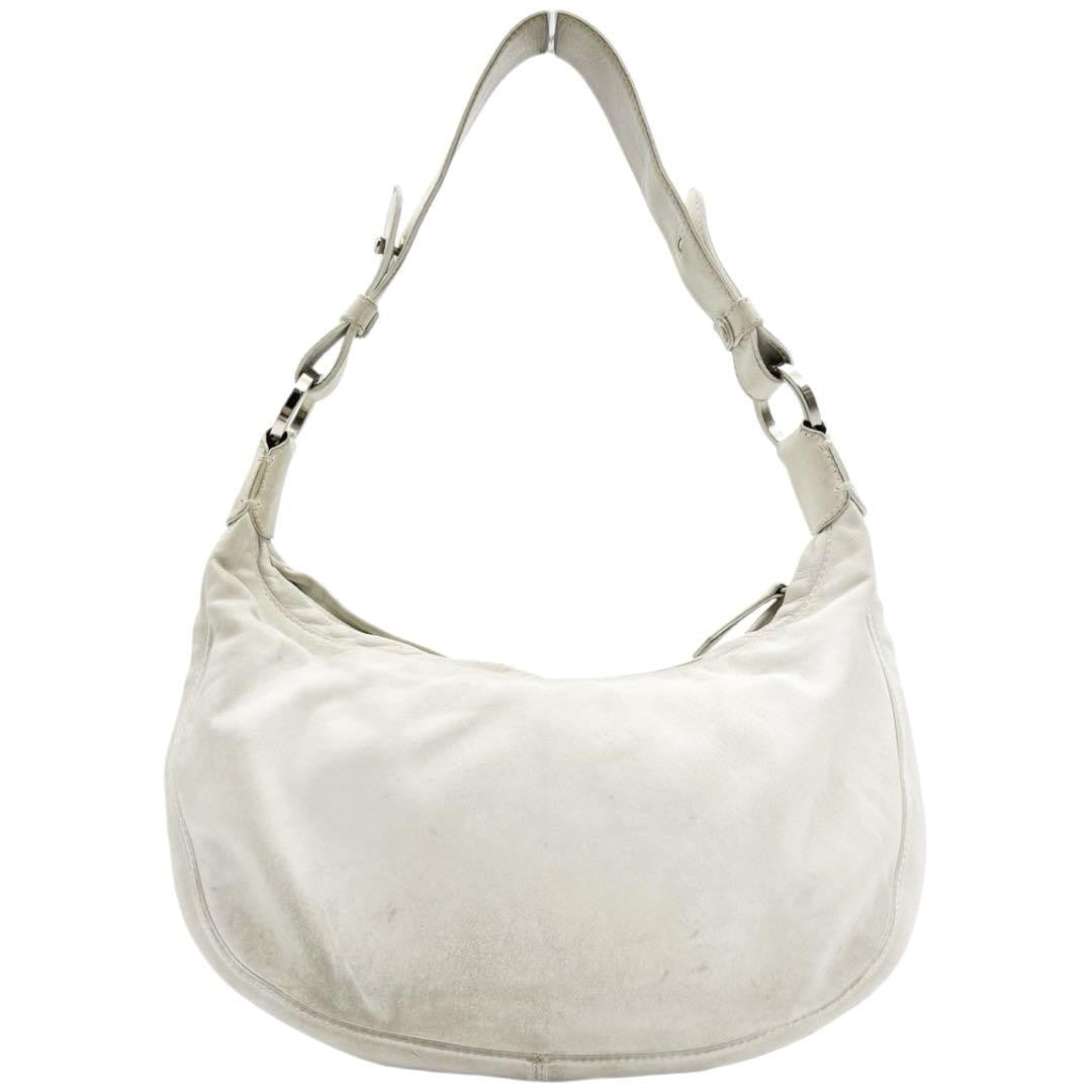 Valentino Garavani Shoulder Bag Purse Accessory Pouch Leather White Authentic
