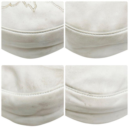 Valentino Garavani Shoulder Bag Purse Accessory Pouch Leather White Authentic