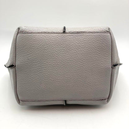 TOD'S Hand Shoulder Bag Tote Purse 2way JOY Mini Leather Light Gray Authentic