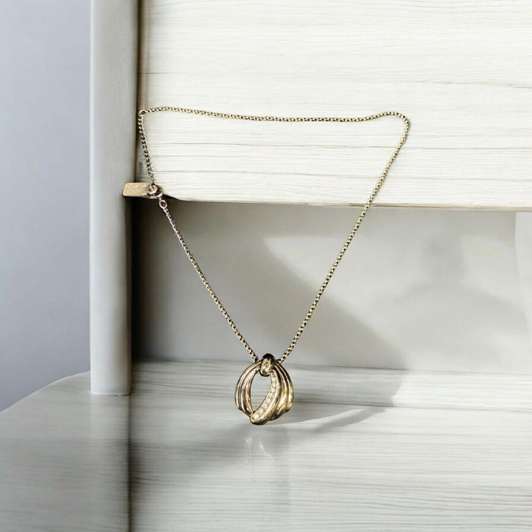 Saint Laurent Necklace Pendant YSL Cassandra Authentic