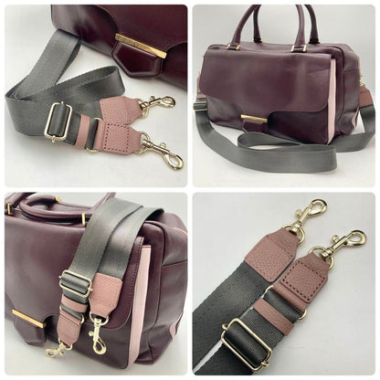 TOD'S Hand Shoulder Bag Tote Purse 2way Patent Leather Bordeaux Authentic