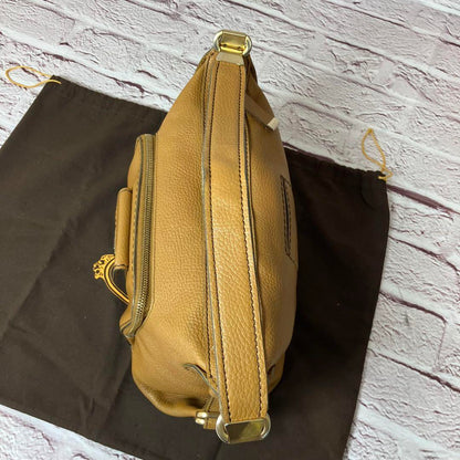 TOD'S Hand Shoulder Bag Tote Purse Mini Boston Leather Brown Authentic