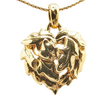 Saint Laurent Necklace Pendant YSL Cassandra Gold Authentic