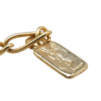 Saint Laurent Necklace Pendant YSL Cassandra Gold Authentic