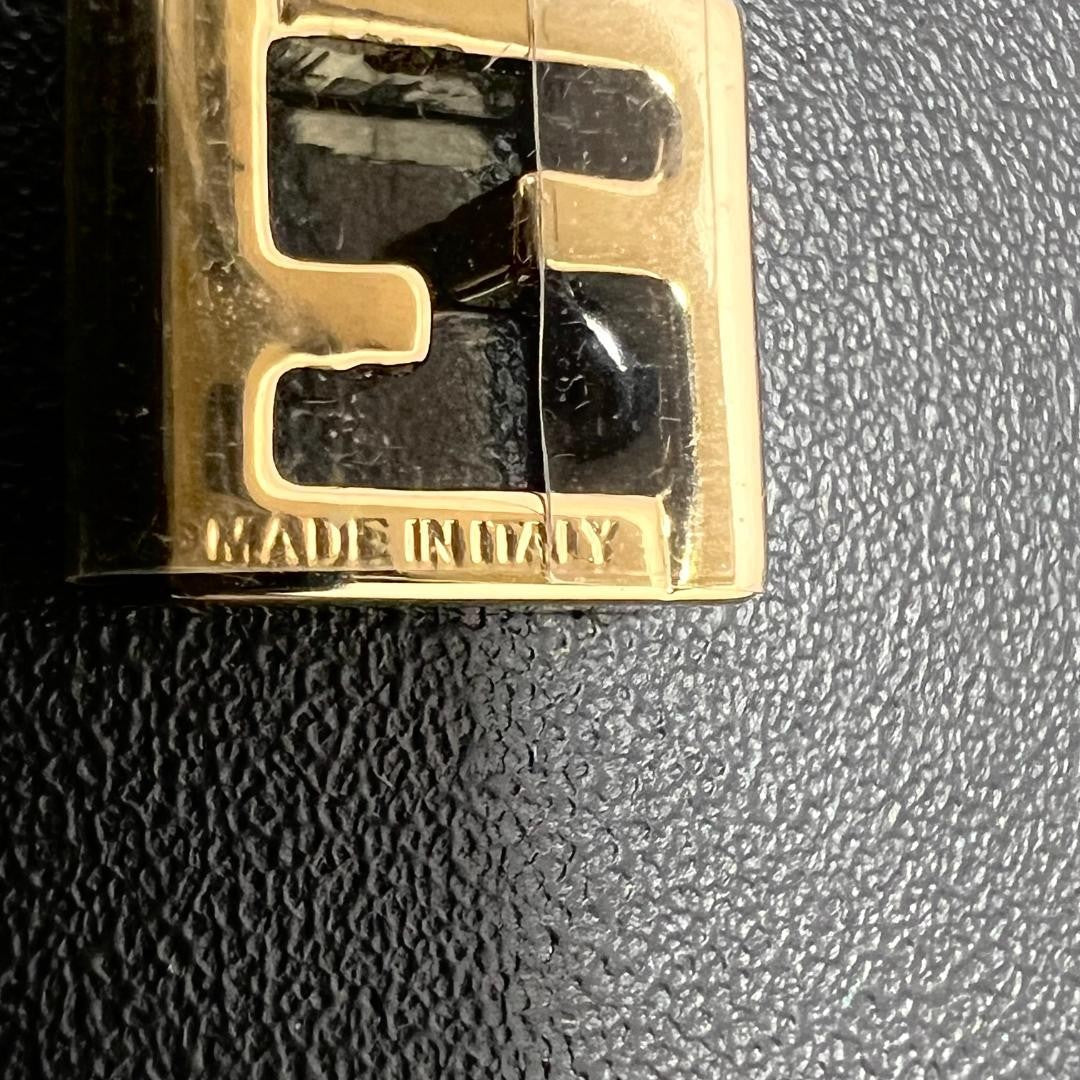 FENDI Earrings FF Logo Forever Gold Women Accessory Authentic