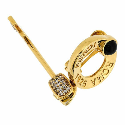 FENDI Earrings Key GP Gold Women Accessory Authentic