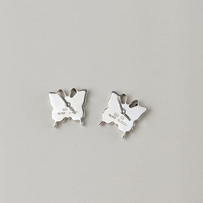 GUCCI Earrings Butterfly Silver 925 Women Accessory Authentic