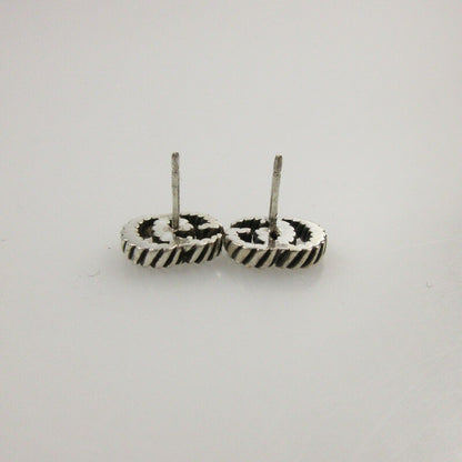GUCCI Earrings Double G Silver Unisex Accessory Authentic