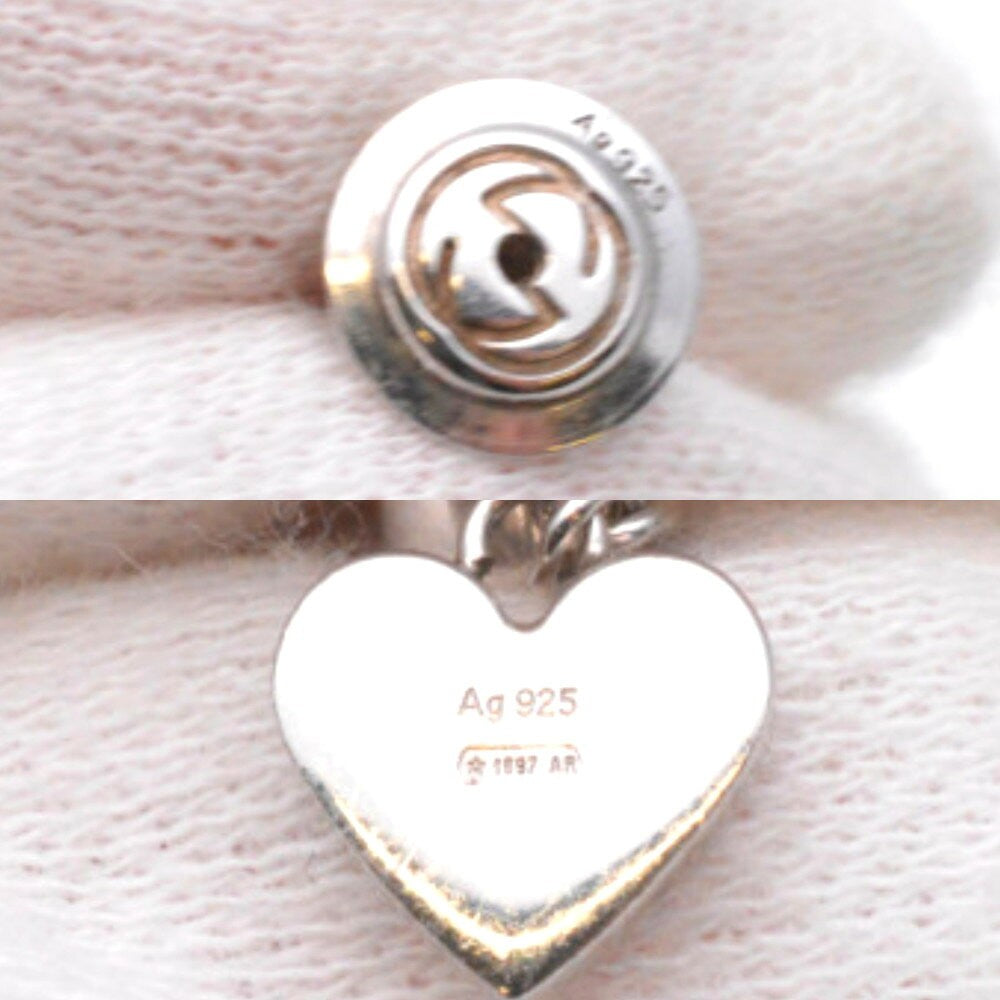 GUCCI Earrings Amethyst Heart Silver 925 Women Accessory Authentic