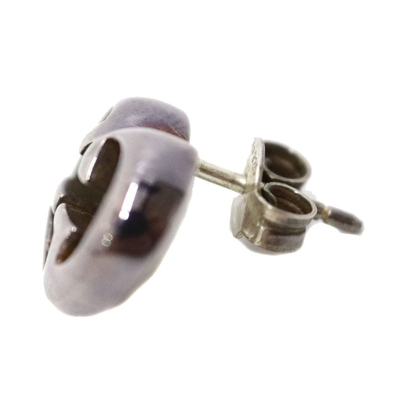GUCCI Earrings Interlocking G Heart Silver 925 Women Accessory Authentic