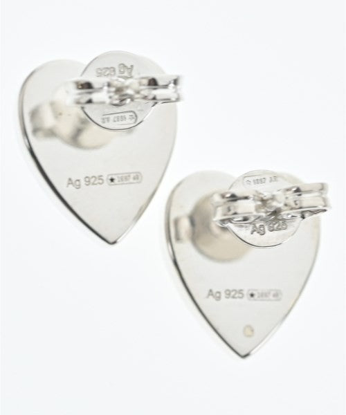 GUCCI Earrings Heart Silver 925 Women Accessory Authentic
