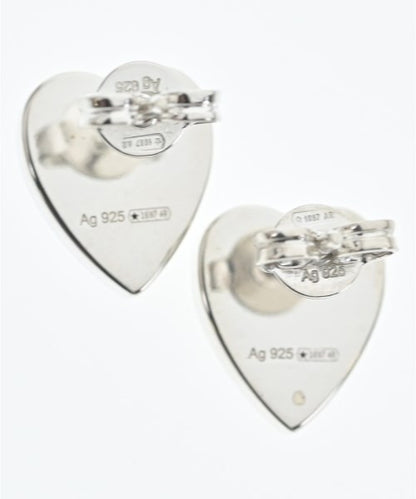 GUCCI Earrings Heart Silver 925 Women Accessory Authentic