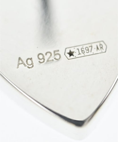 GUCCI Earrings Heart Silver 925 Women Accessory Authentic