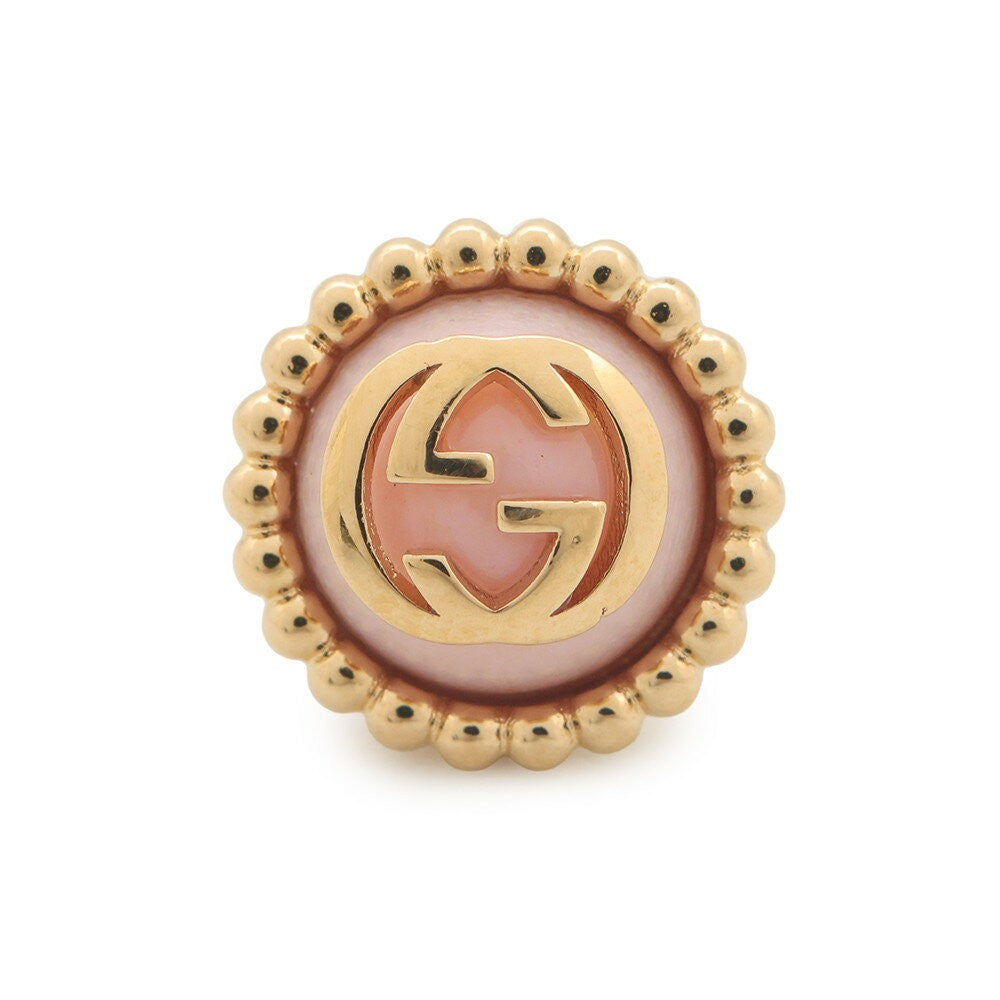 GUCCI Single Earring Interlocking G 2way Pink Women Accessory Authentic