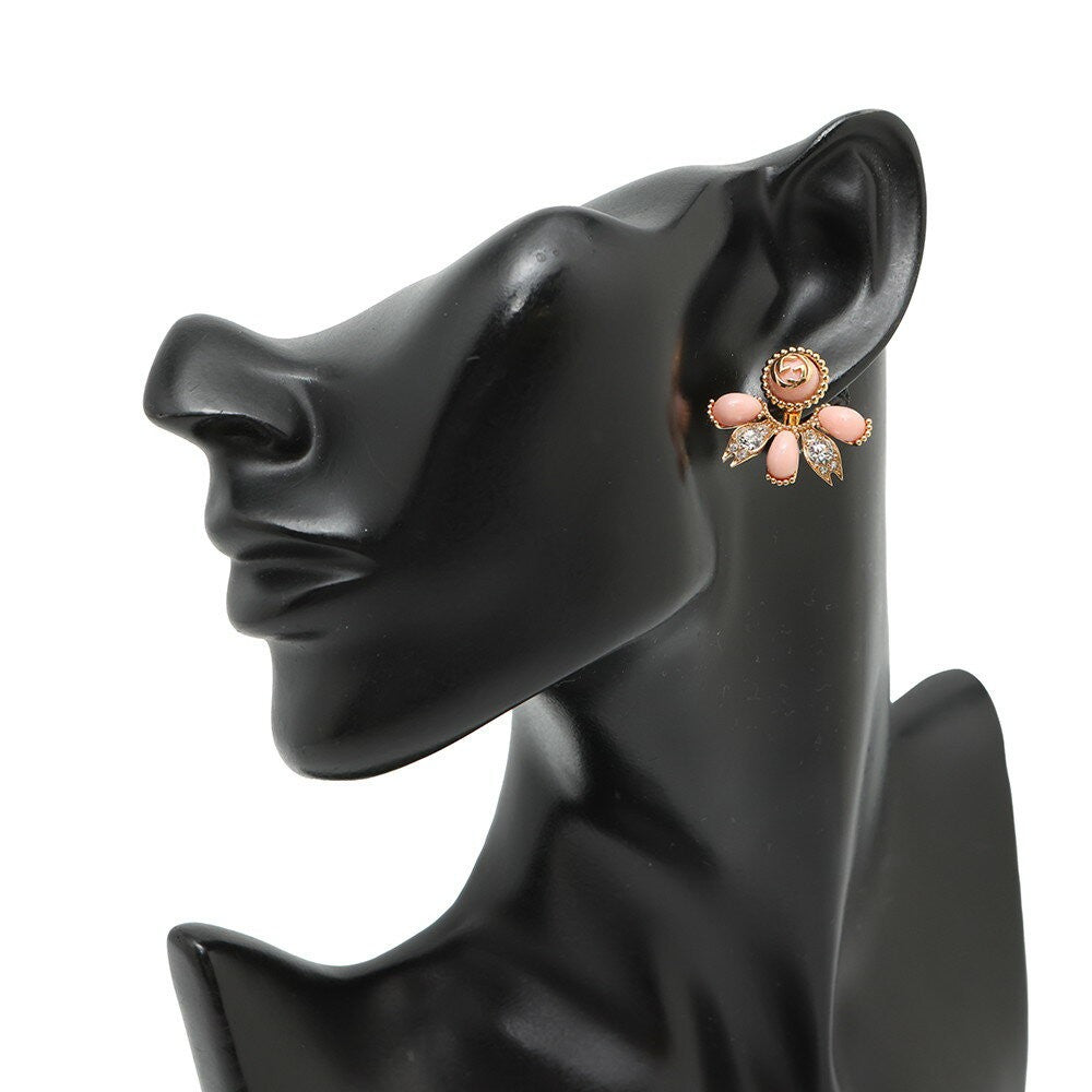GUCCI Single Earring Interlocking G 2way Pink Women Accessory Authentic