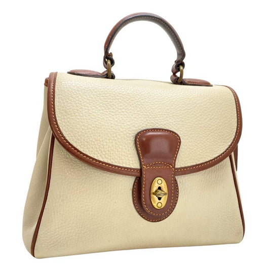 COACH Hand Bag Tote Purse Old 4226 Leather White Authentic