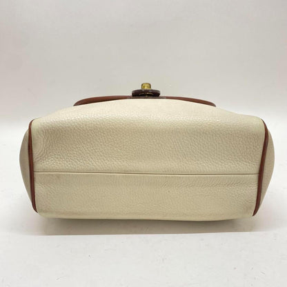 COACH Hand Bag Tote Purse Old 4226 Leather White Authentic