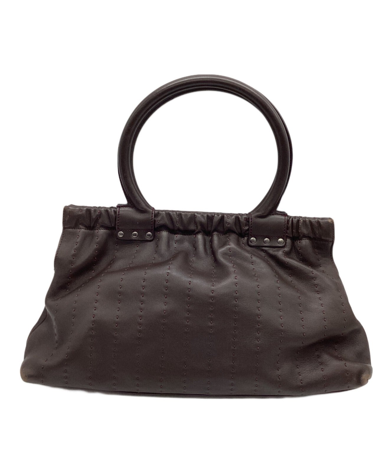 Salvatore Ferragamo handbag Purse Brown  Authentic Women's Men's Used