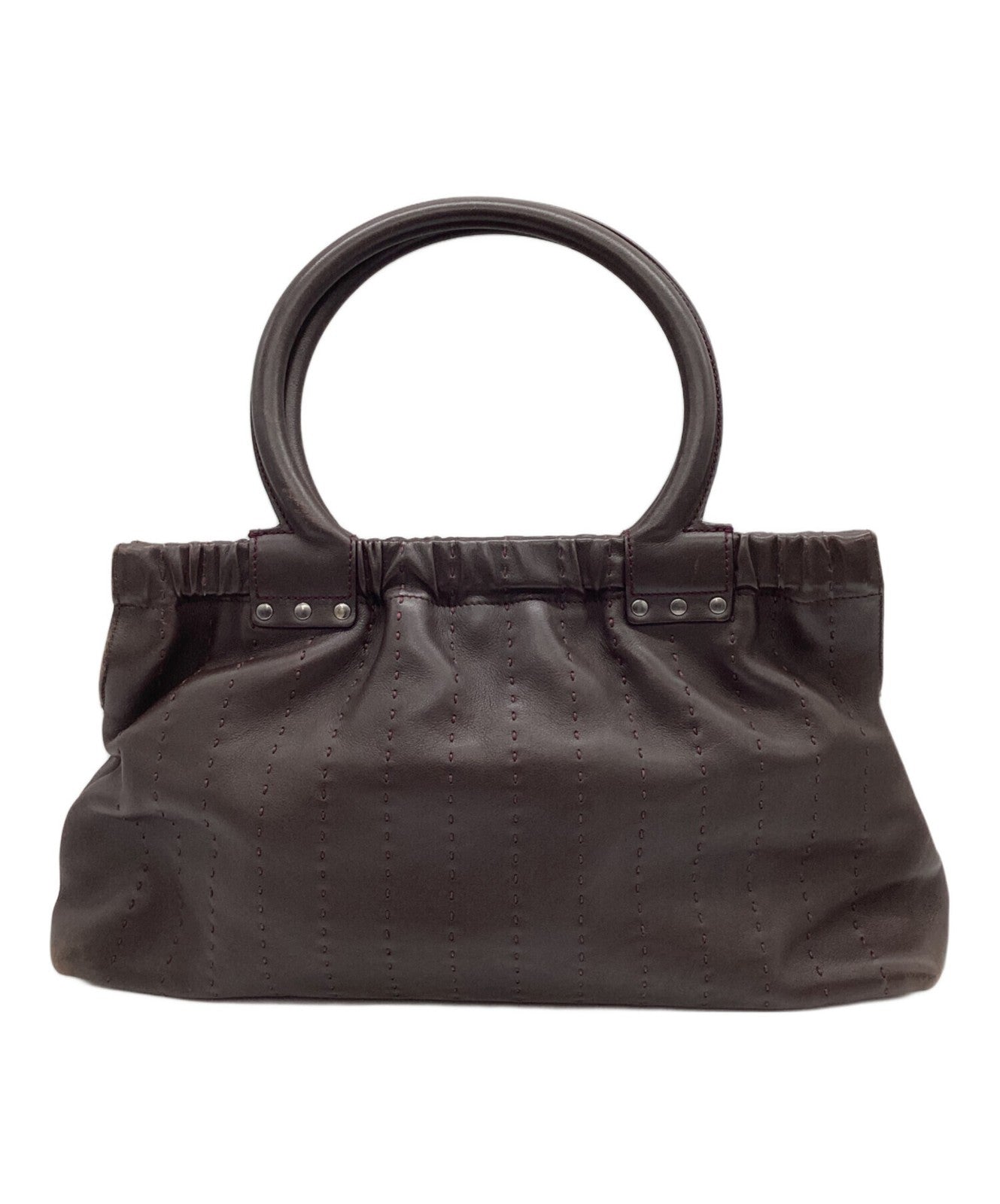 Salvatore Ferragamo handbag Purse Brown  Authentic Women's Men's Used