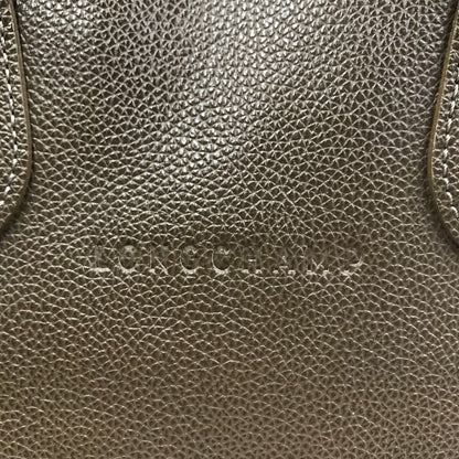 Longchamp handbag Tote Purse Brown Leather Authentic Women's Used